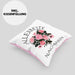 Beste Nachbarin Kissen mit Füllung 40x40 Geschenk Geburtstag Freundin Lieblings Nachbarin Geschenkidee (Grau) Rosa Trendation