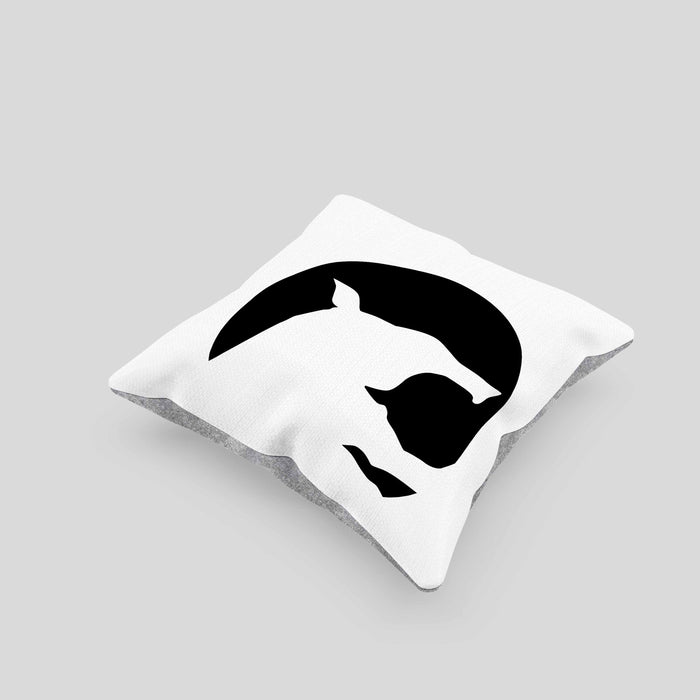 Lustige Tapir Kissen mit Füllung 40x40 Geschenk Tapir Liebhaber Grafik (Grau) Grau Trendation