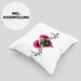 Mops Besitzer Kissen mit Füllung 40x40 Geschenk Lustiger Spruch Geschenkidee Herzschlag Mops (Grau) Grün Trendation