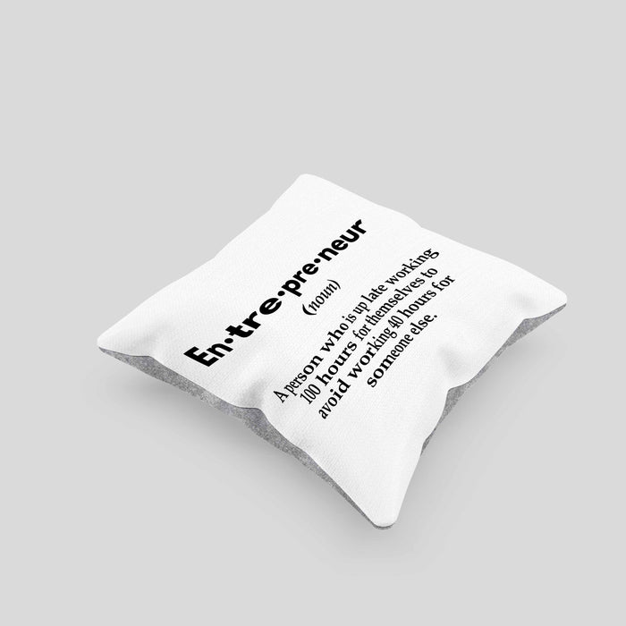 Entrepreneur Kissen mit Füllung 40x40 Entrepreneurship Geschenk Spruch Motivation Idee (Grau) Grau Trendation
