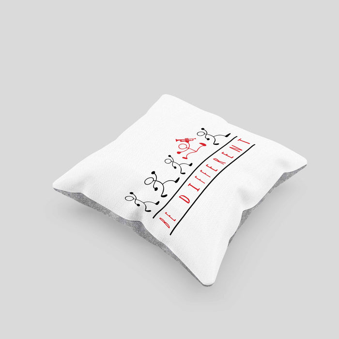 Posaunist Kissen mit Füllung 40x40 Geschenk Sei Anders Posaune Kaffee Geschenkidee Lustig (Grau) Grau Trendation