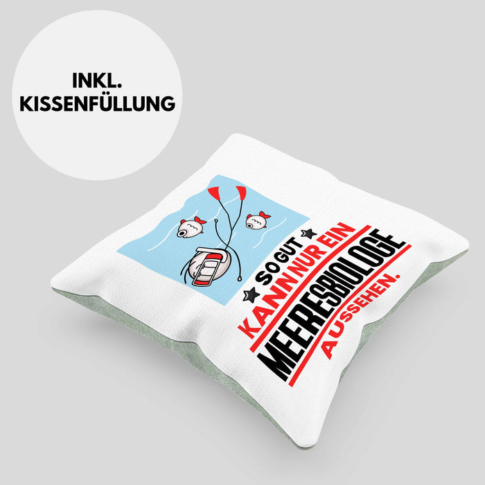 Meeresbiologe Geschenk Kissen mit Füllung 40x40 So Gut Kann Nur Ein Meeresbiologe Aussehen Geschenkidee (Grau) Grün Trendation