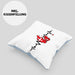 Dänische Flagge Geschenk Kissen mit Füllung 40x40 Herzschlag Dänemark Urlau Geschenkidee (Grau) Blau Trendation