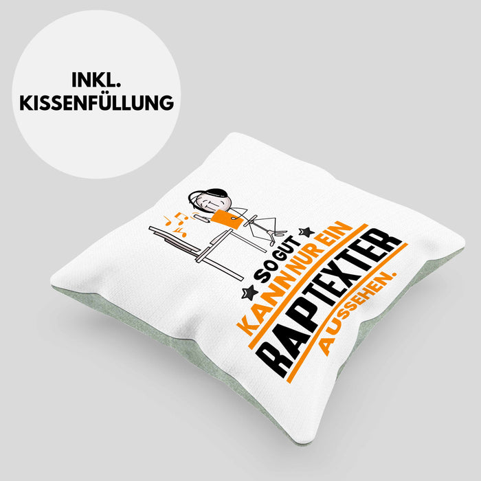Raptexter Geschenk Kissen mit Füllung 40x40 So Gut Kann Nur Ein Raptexter Aussehen Geschenkidee (Grau) Grün Trendation