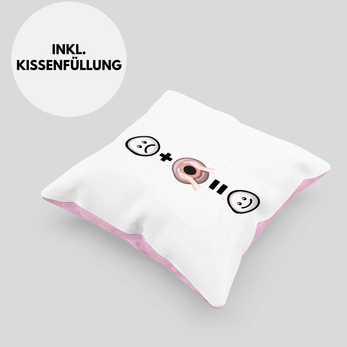 Töpfern Kissen mit Füllung 40x40 Geschenk für Töpferei :( + Töpfern = :) Lustige Geschenkidee Geburtstag (Grau) Rosa Trendation
