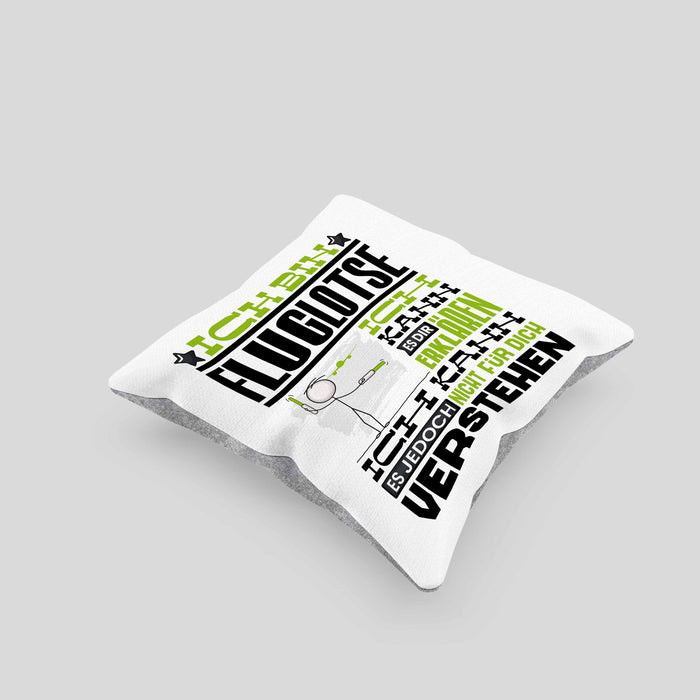 Fluglotse Geschenk Kaffee-Kissen mit Füllung 40x40 Geschenkidee für Fluglotse Ich Bin Fluglotse Ich Kann Es Dir Erklären Jedoch Nicht Für Dich Verstehen Spruch Lustig (Grau) Grau Trendation