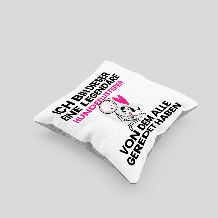 Hundeflüsterer Geschenk Kissen mit Füllung 40x40 Lustige Geschenkidee Geburtstag für Hundeflüsterer Ich Bin Dieser Legendäre Hundeflüsterer Von Dem Alle Geredet Haben (Grau) Grau Trendation