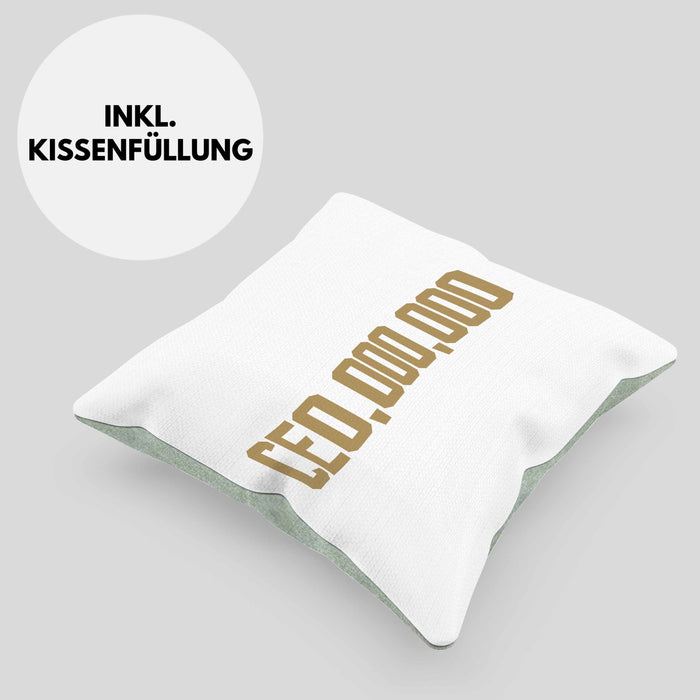 Entrepreneur Kissen mit Füllung 40x40 Entrepreneurship Geschenk Spruch Motivation Idee Geschenkidee (Grau) Grün Trendation