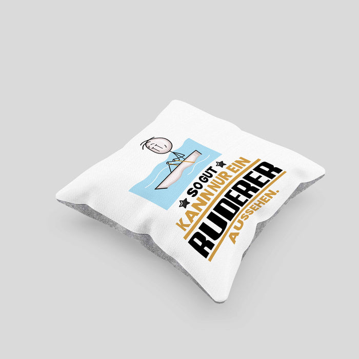 Ruderer Geschenk Kissen mit Füllung 40x40 So Gut Kann Nur Ein Ruderer Aussehen Geschenkidee (Grau) Grau Trendation