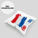 Holland Fan Kissen mit Füllung 40x40 Geschenk Holländer Frikande (Grau) Grün Trendation