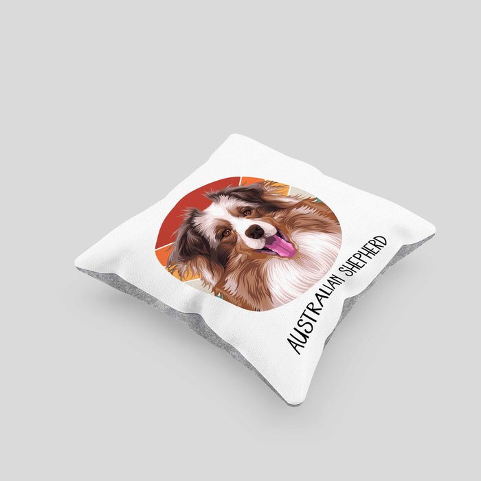 Australian Shepherd Besitzer Kissen mit Füllung 40x40 Geschenk Lustiger Spruch Geschenkidee Australian Shepherd Mama Papa (Grau) Grau Trendation