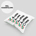 Rudern Kissen mit Füllung 40x40 Geschenk Ruderer Rudergerät Catch Drive Release Recover Repeat Ruder-Verein Geschenkidee (Grau) Grün Trendation