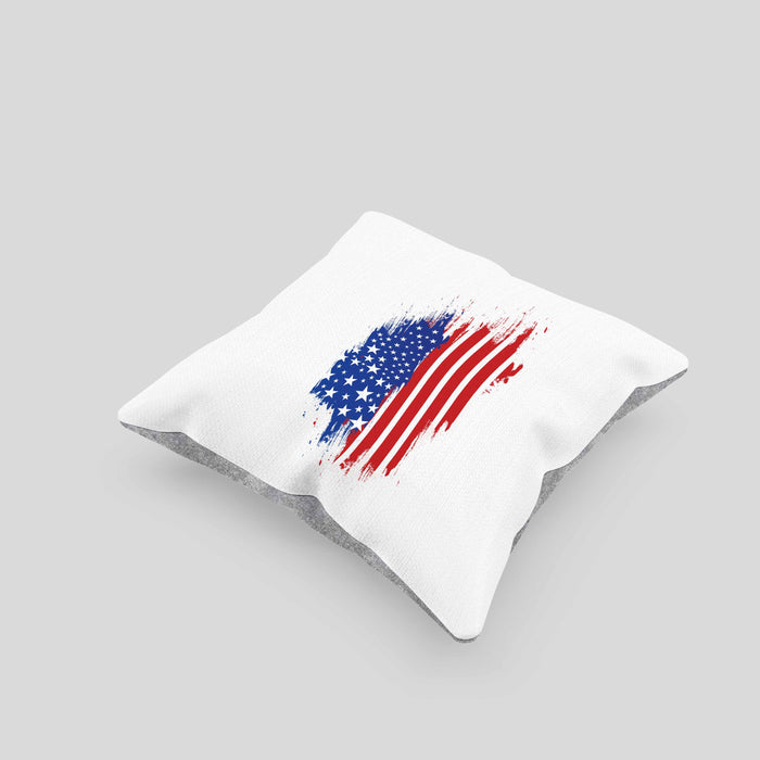 USA Kissen mit Füllung 40x40 Geschenk Amerika Geschenkidee Auslandjahr Vereinigte Staaten Von Amerika (Grau) Grau Trendation