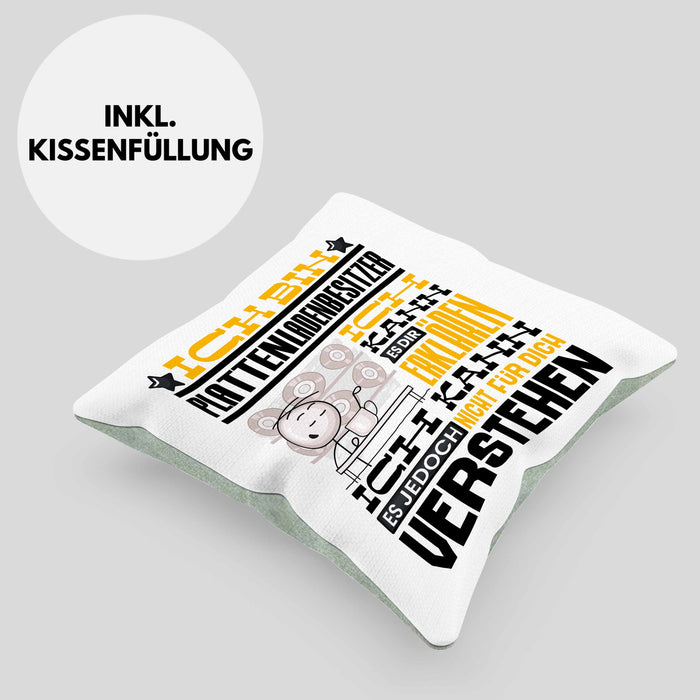 Plattenladenbesitzer Geschenk Kissen mit Füllung 40x40 Lustige Geschenkdiee für einen Plattenladenbesitzer Geburtstag Ich Bin Plattenladenbesitzer Ich Kann Es Dir Erklären Aber Nicht Für Dich Verstehen (Grau) Grün Trendation