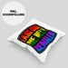 Geschenkidee LGBT Kissen mit Füllung 40x40 "Lass uns die Welt Bemalen" Regenbogenfarben (Grau) Grün Trendation