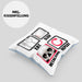Eat Sleep Metalcore Repeat Kissen mit Füllung 40x40 Geschenk Musik Metal Heavy Kopf (Grau) Blau Trendation