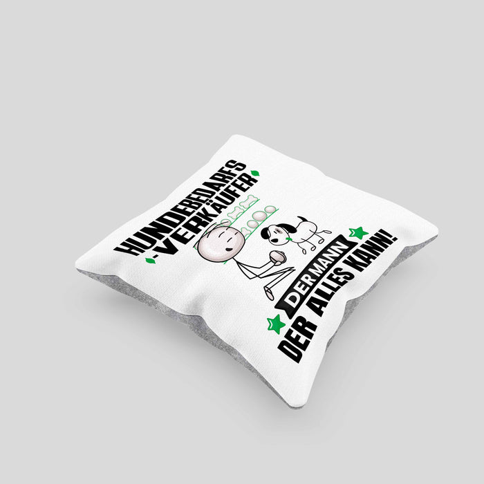 Hundebedarfsverkäufer Kissen mit Füllung 40x40 Geschenk für Hundebedarfsverkäufer Der Mann Der Alles Kann Geschenkidee zum Geburtstag (Grau) Grau Trendation