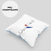 Kroatische Flagge Kissen mit Füllung 40x40 Geschenk Herzschlag Kroatien (Grau) Blau Trendation
