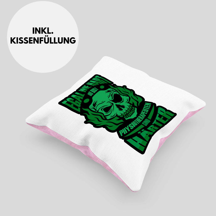 Kissen mit Füllung 40x40 für Physiotherapeuten Geschenk für Physiotherapie (Grau) Rosa Trendation