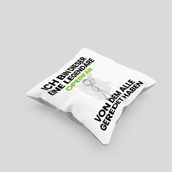 Opernfan Geschenk Kissen mit Füllung 40x40 Lustige Geschenkidee Geburtstag für Opernfan Ich Bin Dieser Legendäre Opernfan Von Dem Alle Geredet Haben (Grau) Grau Trendation