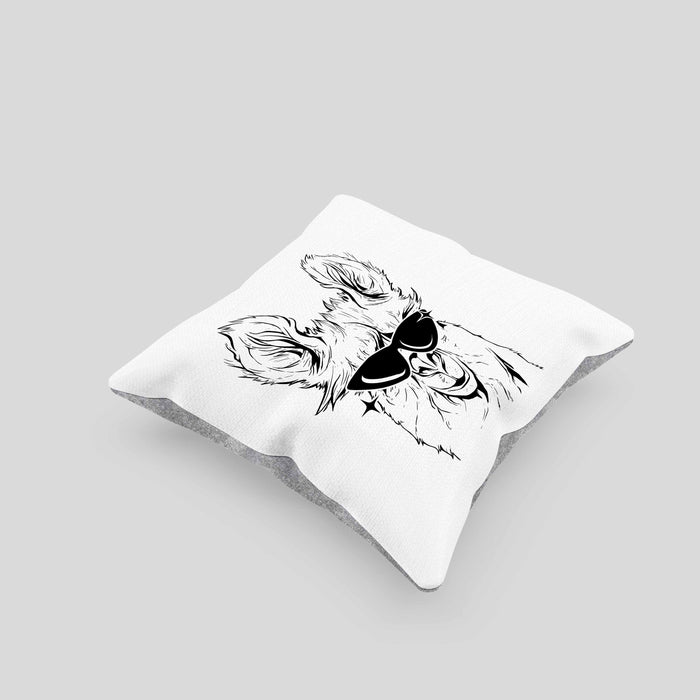 Llama Alpaka Kissen mit Füllung 40x40 Geschenk Lama Geschenkidee für Lama-Fans (Grau) Grau Trendation