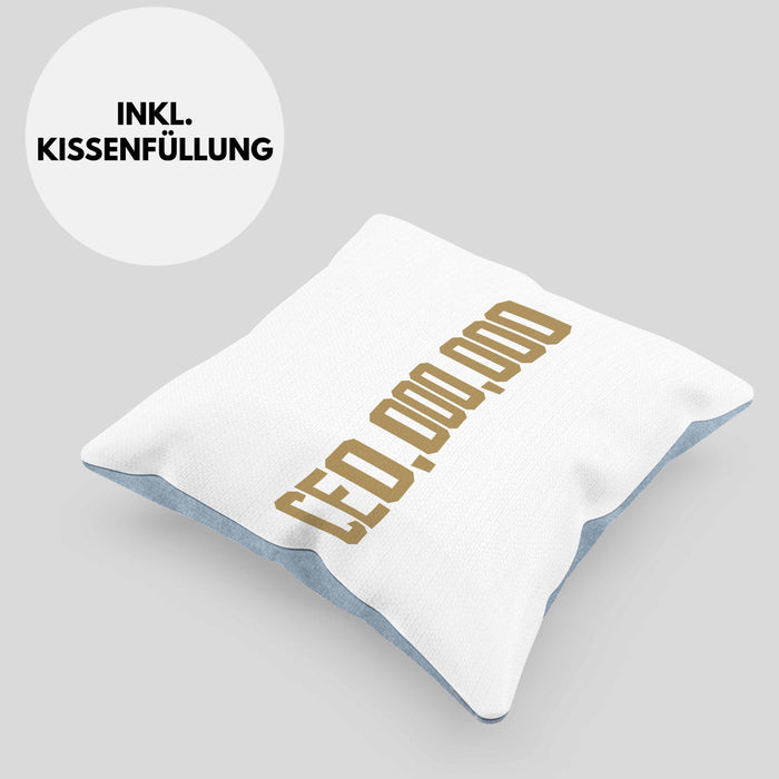 Entrepreneur Kissen mit Füllung 40x40 Entrepreneurship Geschenk Spruch Motivation Idee Geschenkidee (Grau) Blau Trendation