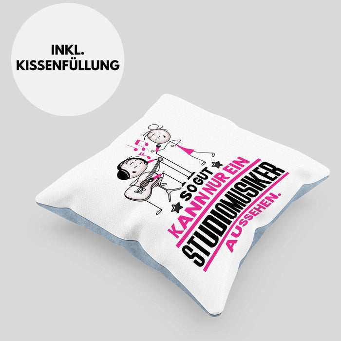 Studiomusiker Geschenk Kissen mit Füllung 40x40 So Gut Kann Nur Ein Studiomusiker Aussehen Geschenkidee (Grau) Blau Trendation