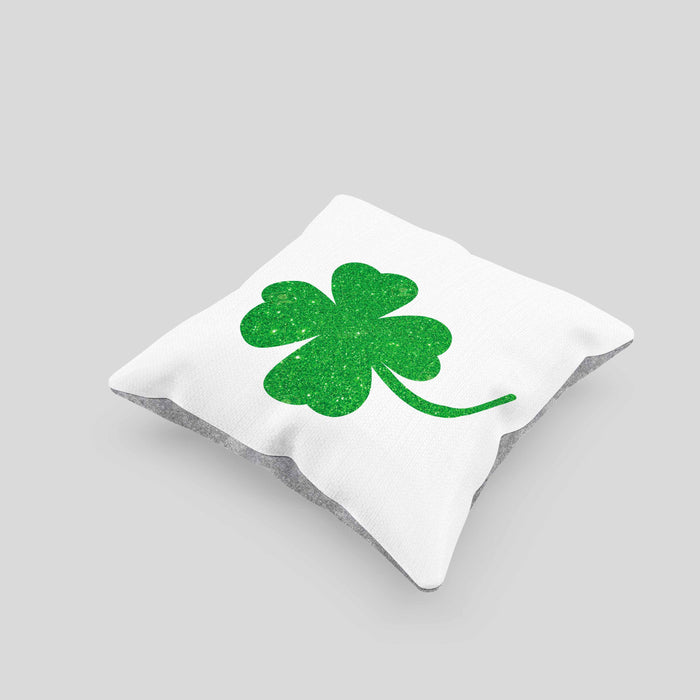 St Patricks Day Kissen mit Füllung 40x40 Klee Kleeblatt Irisch Irland Geschenkidee (Grau) Grau Trendation