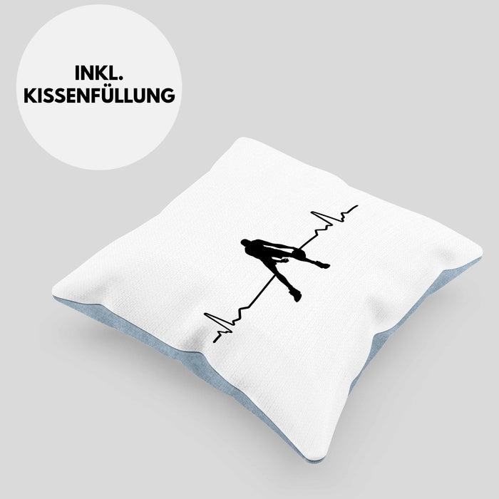 Basketball Kissen mit Füllung 40x40 Geschenk Basketballspieler Coach Trainer Geschenkidee Lustige Kissen mit Füllung 40x40 Basketballer Jungs Jungen (Grau) Blau Trendation