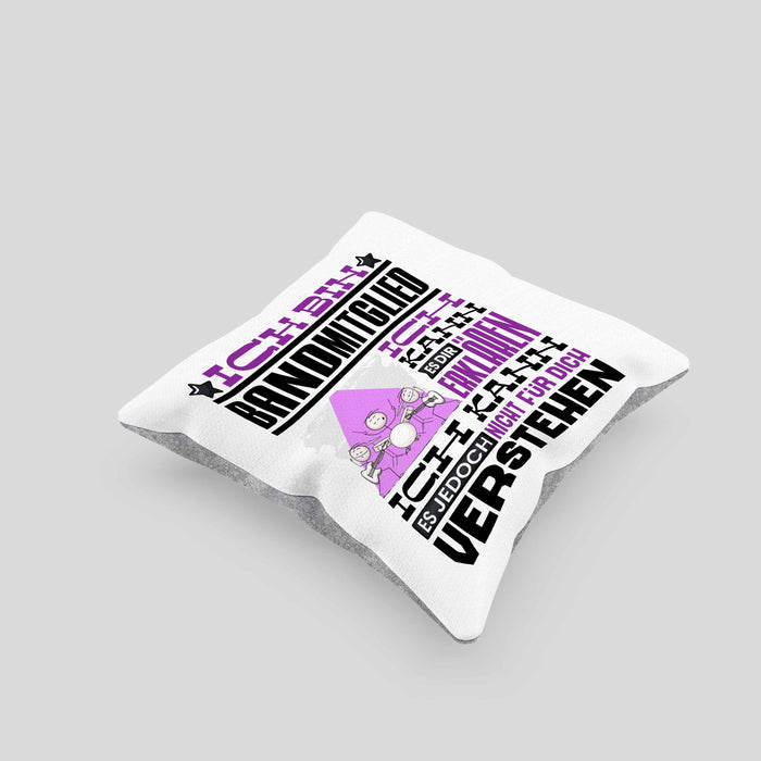 Bandmitglied Geschenk Kissen mit Füllung 40x40 Geschenkidee für Bandmitglied Geburtstag Lustig Ich Bin Bandmitglied Ich Kann Es Dir Erklären Aber Nicht Für Dich Verstehen (Grau) Grau Trendation