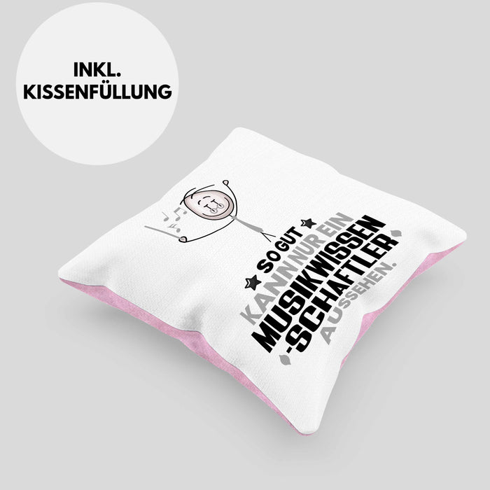 Musikwissenschaftler Geschenk Kissen mit Füllung 40x40 So Gut Kann Nur Ein Musikwissenschaftler Aussehen Geschenkidee (Grau) Rosa Trendation