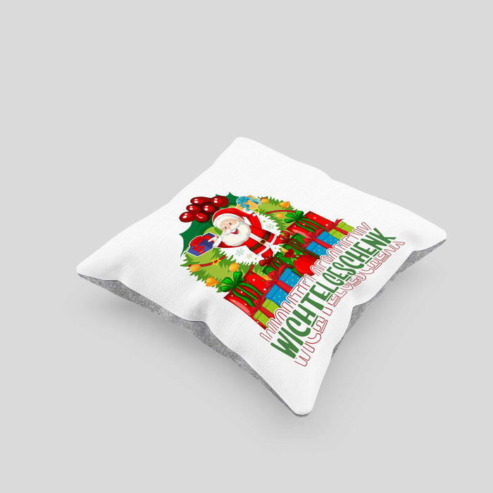 Schrott-Wichtelgeschenk für Frauen Kollegen Geschenk Wichteln Weihnachten Weihnachten Geschenkidee SchrottwichtelnKissen mit Füllung 40x40 (Grau) Grau Trendation