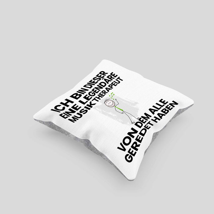 Musiktherapeut Geschenk Kissen mit Füllung 40x40 Lustige Geschenkidee Geburtstag für Musiktherapeut Ich Bin Dieser Legendäre Musiktherapeut Von Dem Alle Geredet Haben (Grau) Grau Trendation