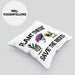 Lustige Kissen mit Füllung 40x40 für Bienenliebhaber Plant These Save The Bees Geschenk (Grau) Blau Trendation