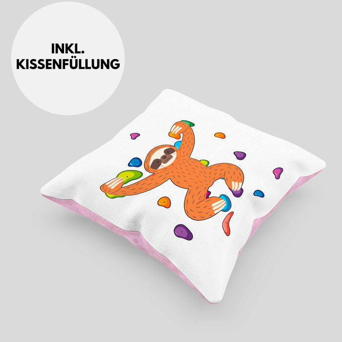 Bouldern Lustige Kissen mit Füllung 40x40 Kletterfans Kletterhalle Geschenkidee (Grau) Rosa Trendation