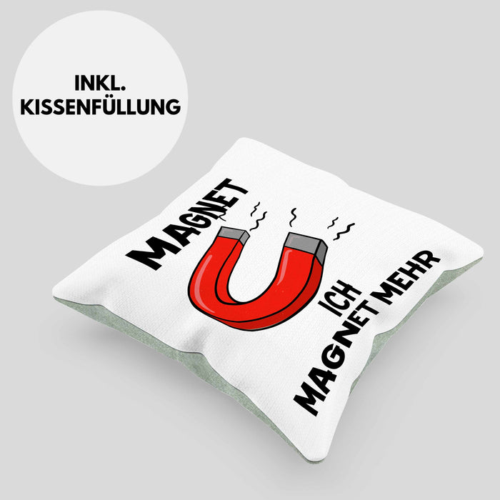 Dank Meme Kissen mit Füllung 40x40 Magnet Wortspiel Ich Magnet Mehr Geschenkidee Depressionen (Grau) Grün Trendation