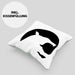 Lustige Tapir Kissen mit Füllung 40x40 Geschenk Tapir Liebhaber Grafik (Grau) Grün Trendation