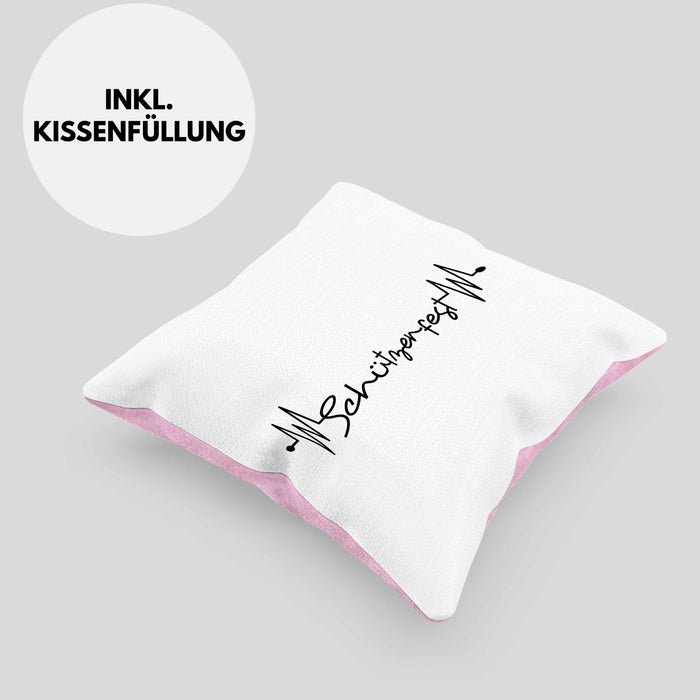 Schützenfest Kissen mit Füllung 40x40 Geschenk Schützen Dorf-Fest Geschenkidee (Grau) Rosa Trendation