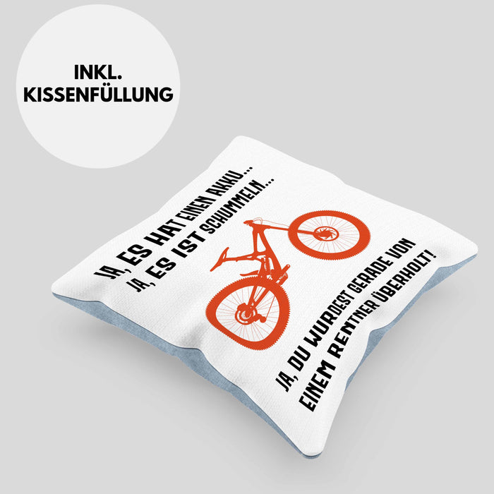 elektrofahrrad lustig Elektrofahrrad E-Bike Kissen mit Füllung 40x40 mit Spruch Geschenk Ebike Lustige Geschenke Rentner Sprüche Rentnerin — TrendationStore