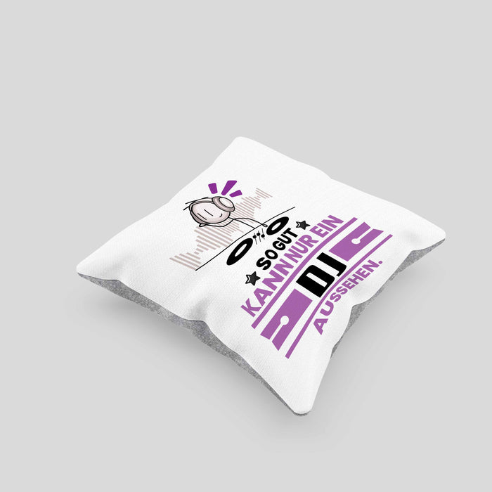 DJ Geschenk Kissen mit Füllung 40x40 So Gut Kann Nur Ein DJ Aussehen Geschenkidee (Grau) Grau Trendation