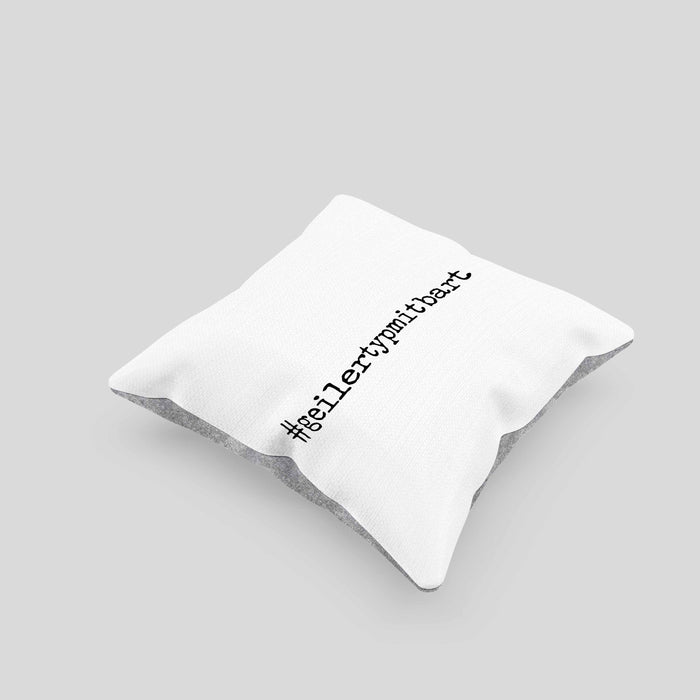 Bartträger Kissen mit Füllung 40x40 Geilertypmitbart Bart Geschenk Bart Lustig (Grau) Grau Trendation