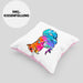 Bunte Eichhörnchen Kissen mit Füllung 40x40 Geschenk für Natur- und Tierwohlhaber (Grau) Rosa Trendation