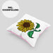 Lustige Sonnenblume Kissen mit Füllung 40x40 Geschenk für Sonnenblumenliebhaber (Grau) Rosa Trendation