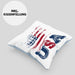 USA Flagge Kissen mit Füllung 40x40 Geschenk Amerika Geschenkidee Auslandjahr Vereinigte Staaten Von Amerika (Grau) Blau Trendation
