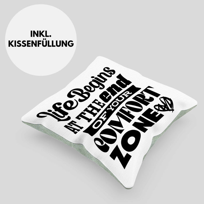 Entrepreneur Kissen mit Füllung 40x40 Entrepreneurship Geschenk Spruch Motivation Idee Sprüche Geschenkidee (Grau) Grün Trendation