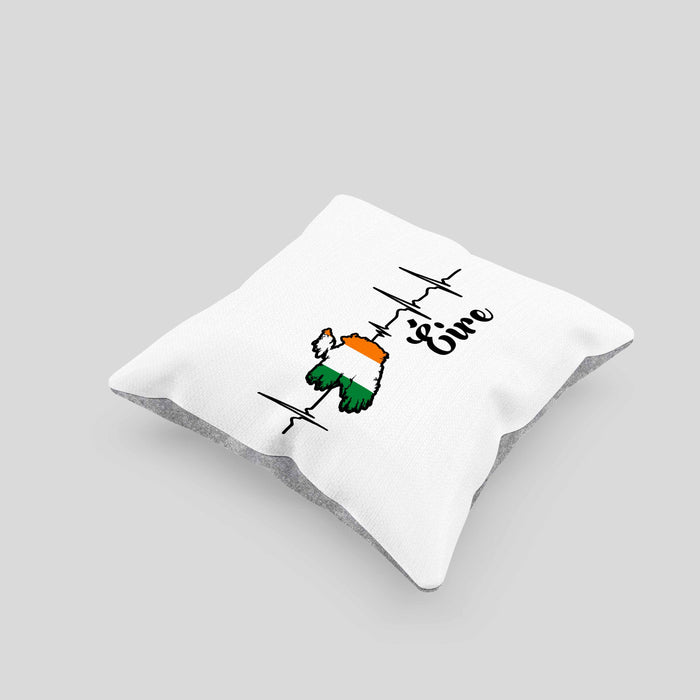 Irland Kissen mit Füllung 40x40 "Herzschlag Eire" Geschenk für Irland-Fans (Grau) Grau Trendation