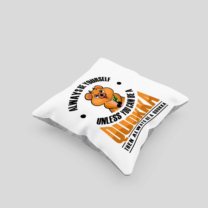 Lustige Kissen mit Füllung 40x40 Quokka-Motiv Geschenk für Quokka Liebhaber (Grau) Grau Trendation