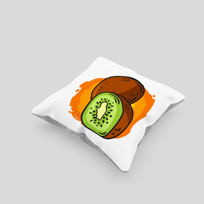 Lustige Kissen mit Füllung 40x40 mit Kiwi-Grafik Geschenk für Kiwi-Liebhaber (Grau) Grau Trendation