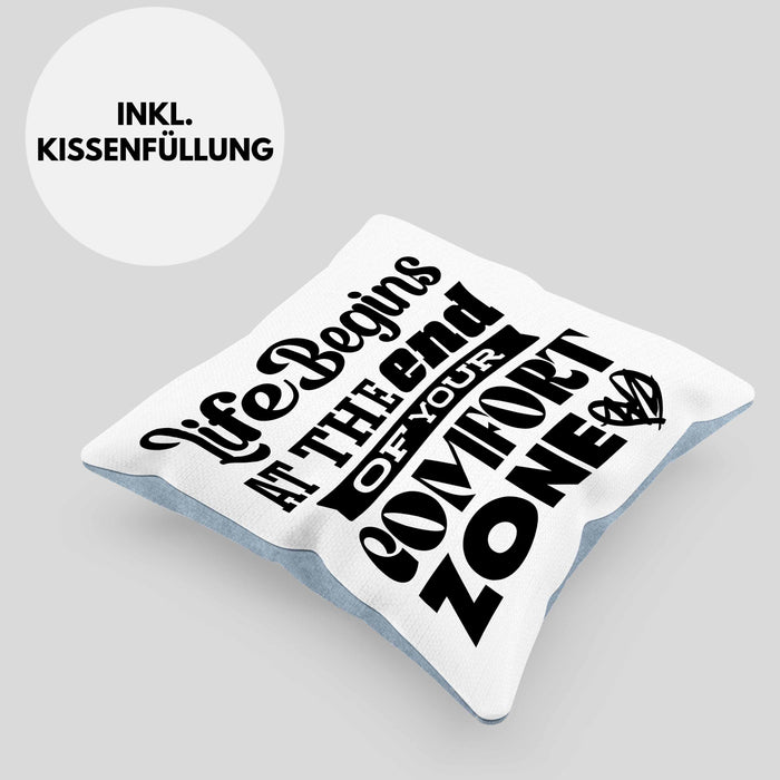 Entrepreneur Kissen mit Füllung 40x40 Entrepreneurship Geschenk Spruch Motivation Idee Sprüche Geschenkidee (Grau) Blau Trendation