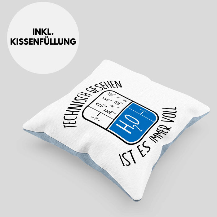 Lustige Kissen mit Füllung 40x40 mit technischem Spruch - Ideales Geschenk für Geburtstag (Grau) Blau Trendation